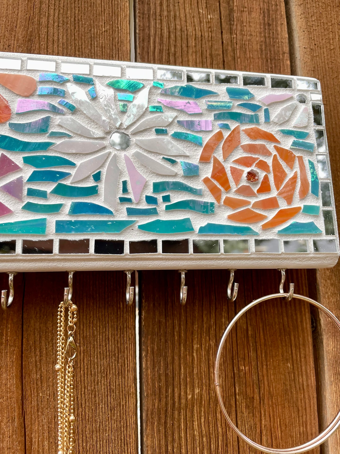 Mosaic Necklace Display Hanger Handmade
