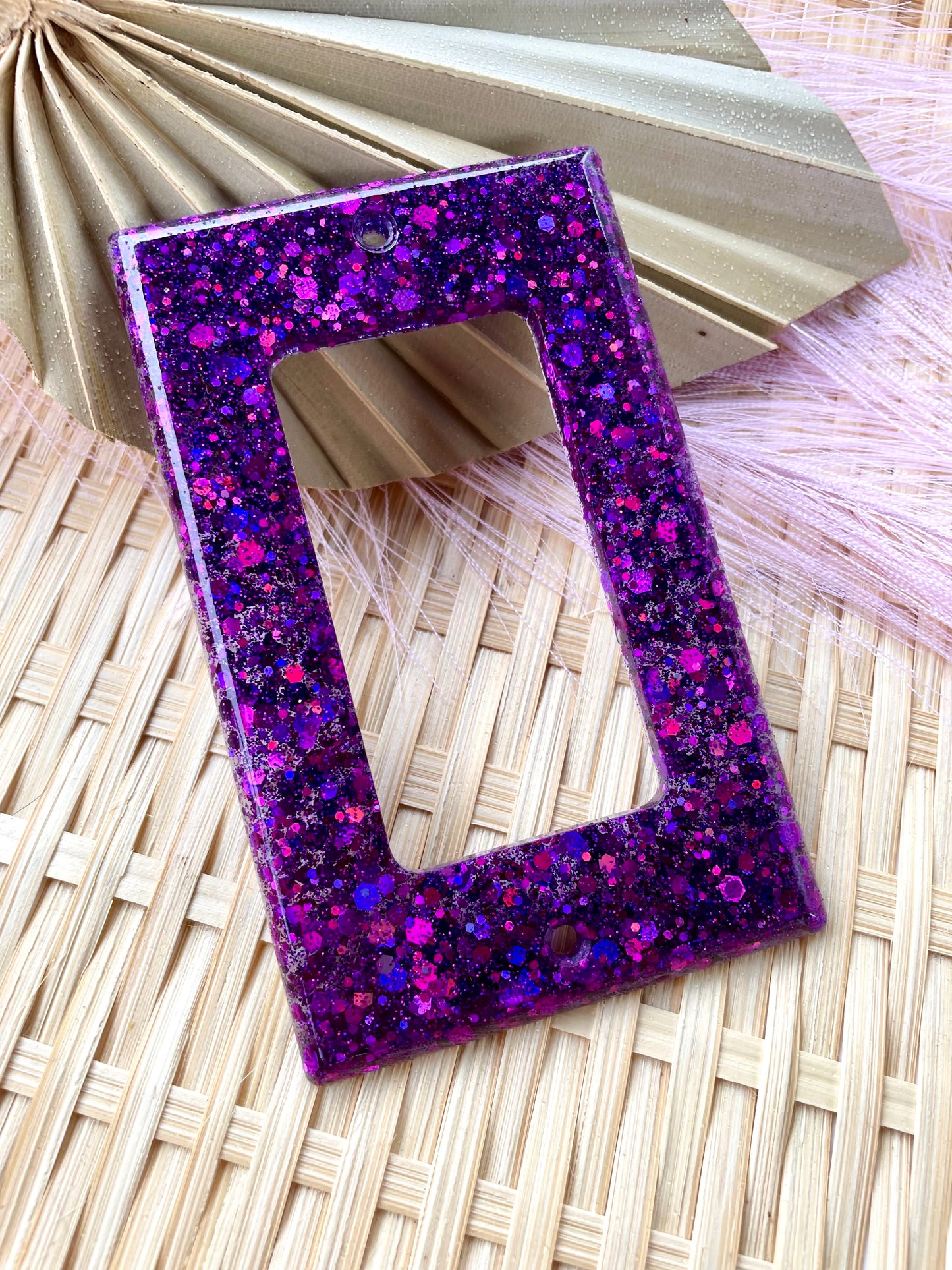 Light Switch Cover Glitter Purple