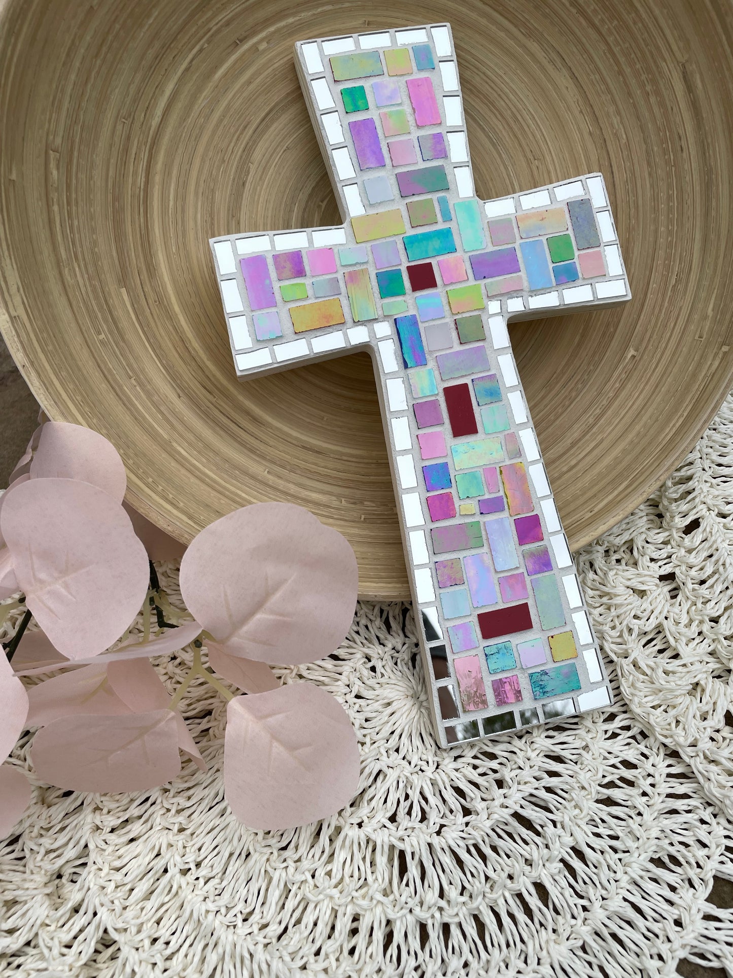 Mosaic Cross Handmade Religious Decor