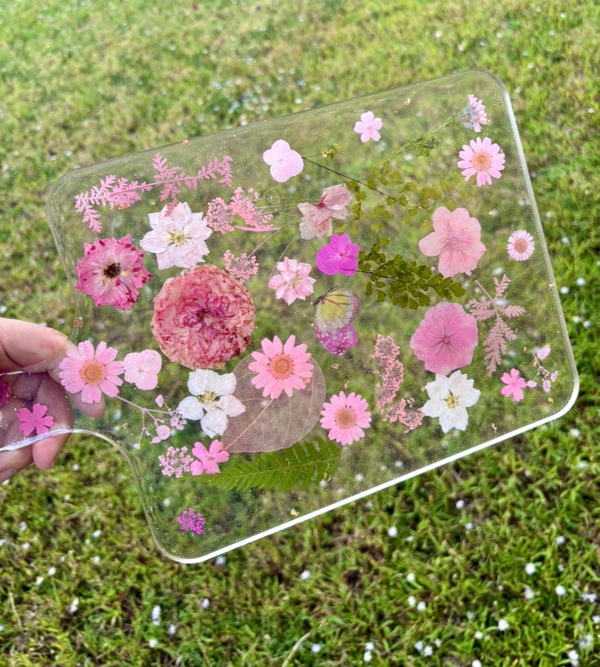 Handmade Dried Flower Charcuterie Board Serving Tray