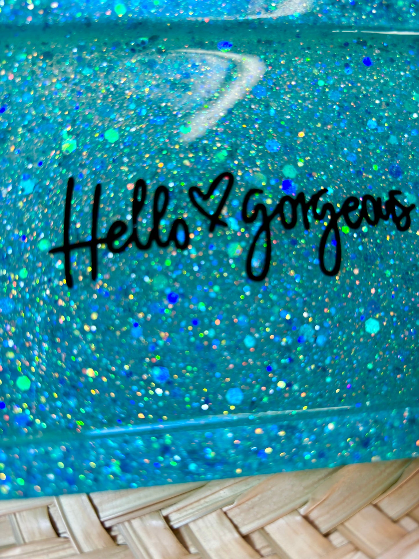 Dish Sparkly Glitter Hello Gorgeous Trinket Dish