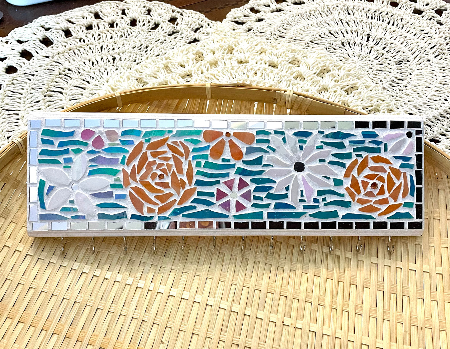 Mosaic Necklace Display Hanger Handmade