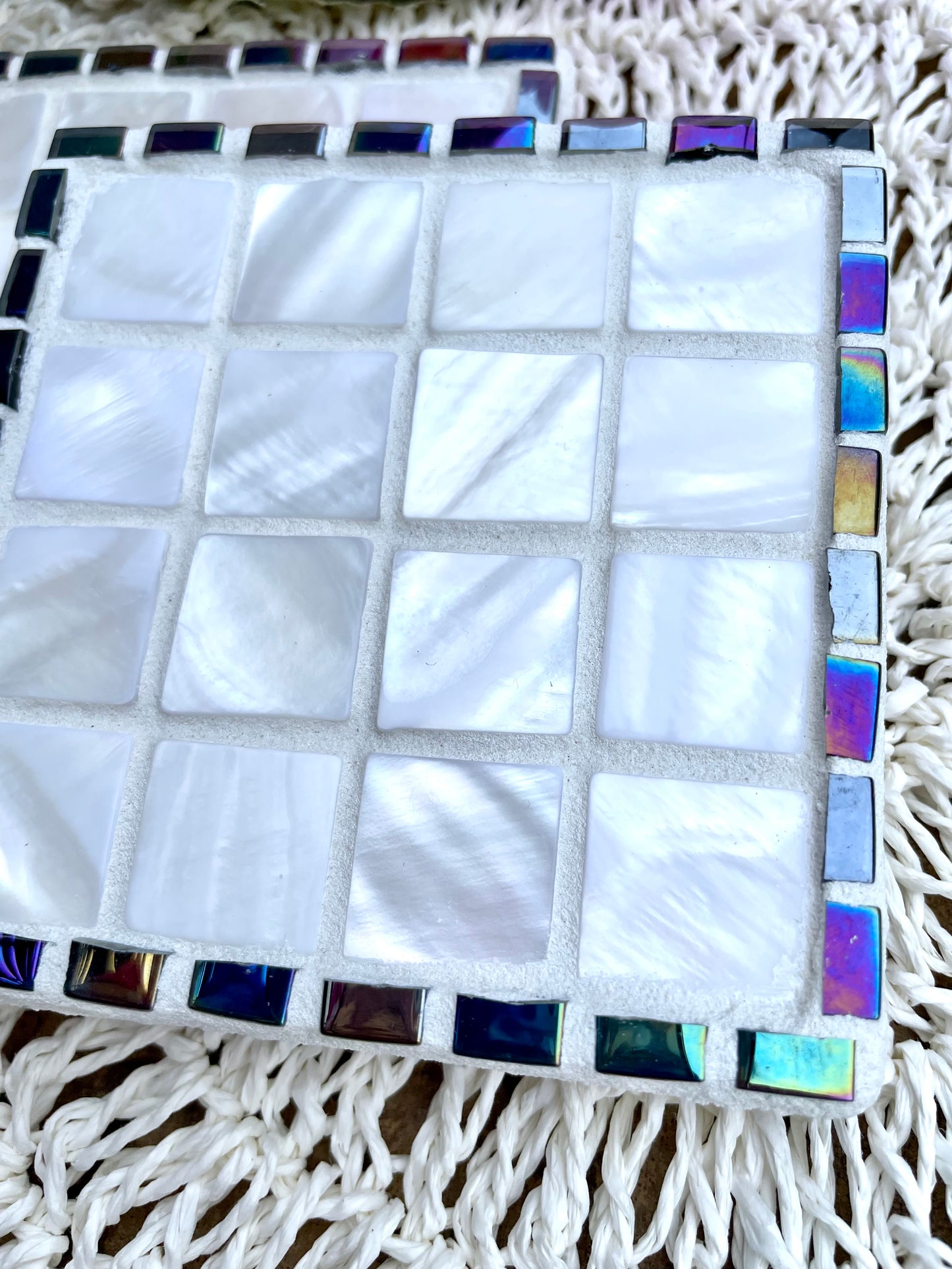 Mosaic Handmade Coasters with Shell