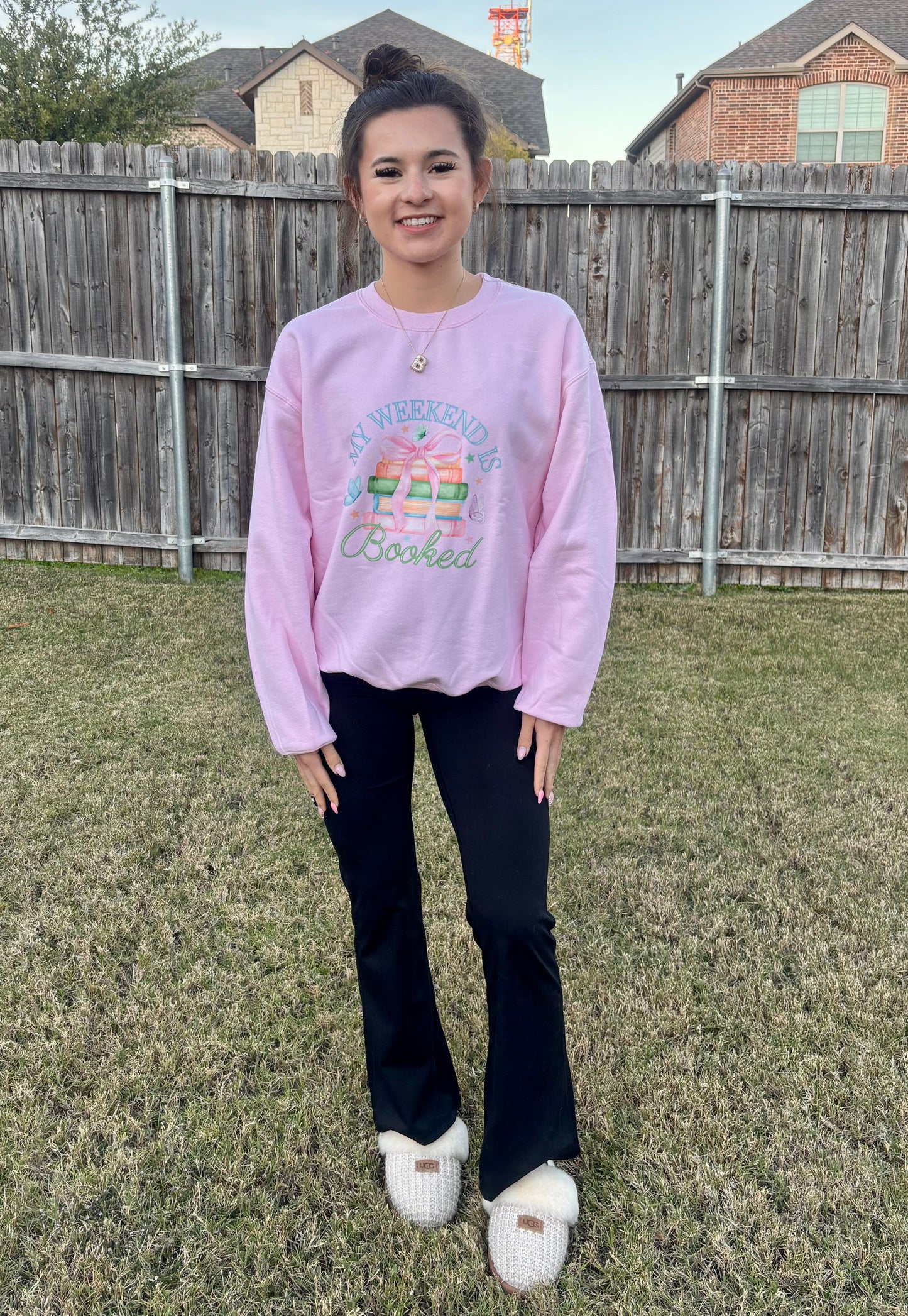 Book Lover Sweatshirt My weekend is Fully Booked Crewneck Sweater