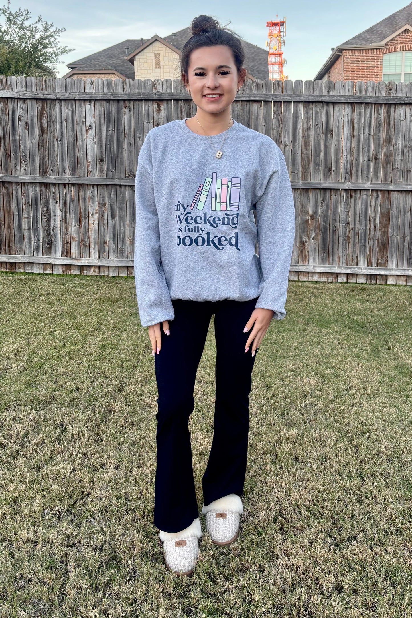 Book Lover Sweatshirt My weekend is Fully Booked Crewneck Sweater