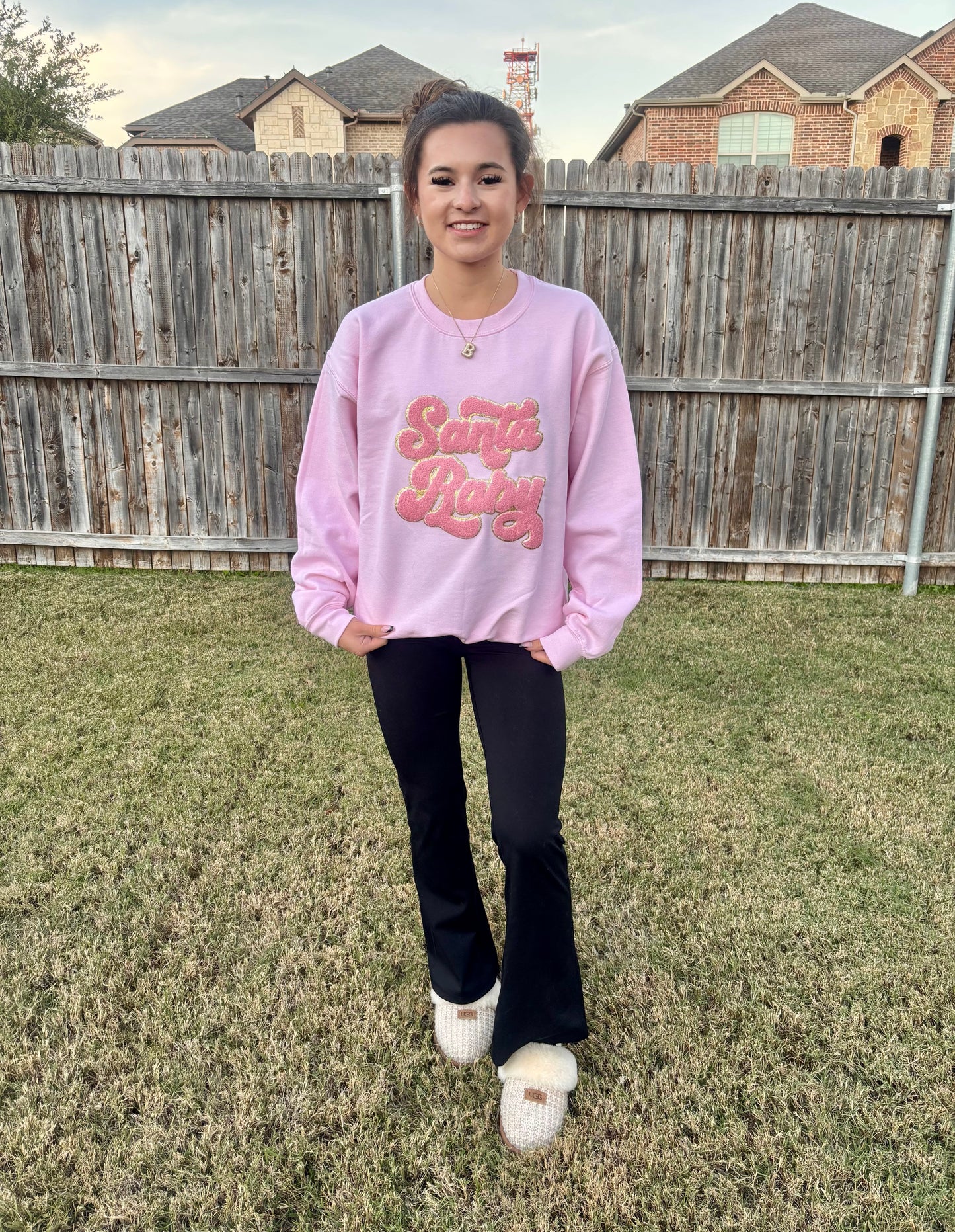 Santa Baby Sweatshirt Pink