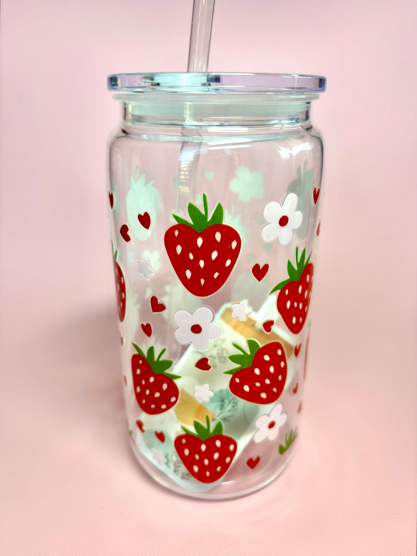 Cute Glass Cup Strawberry