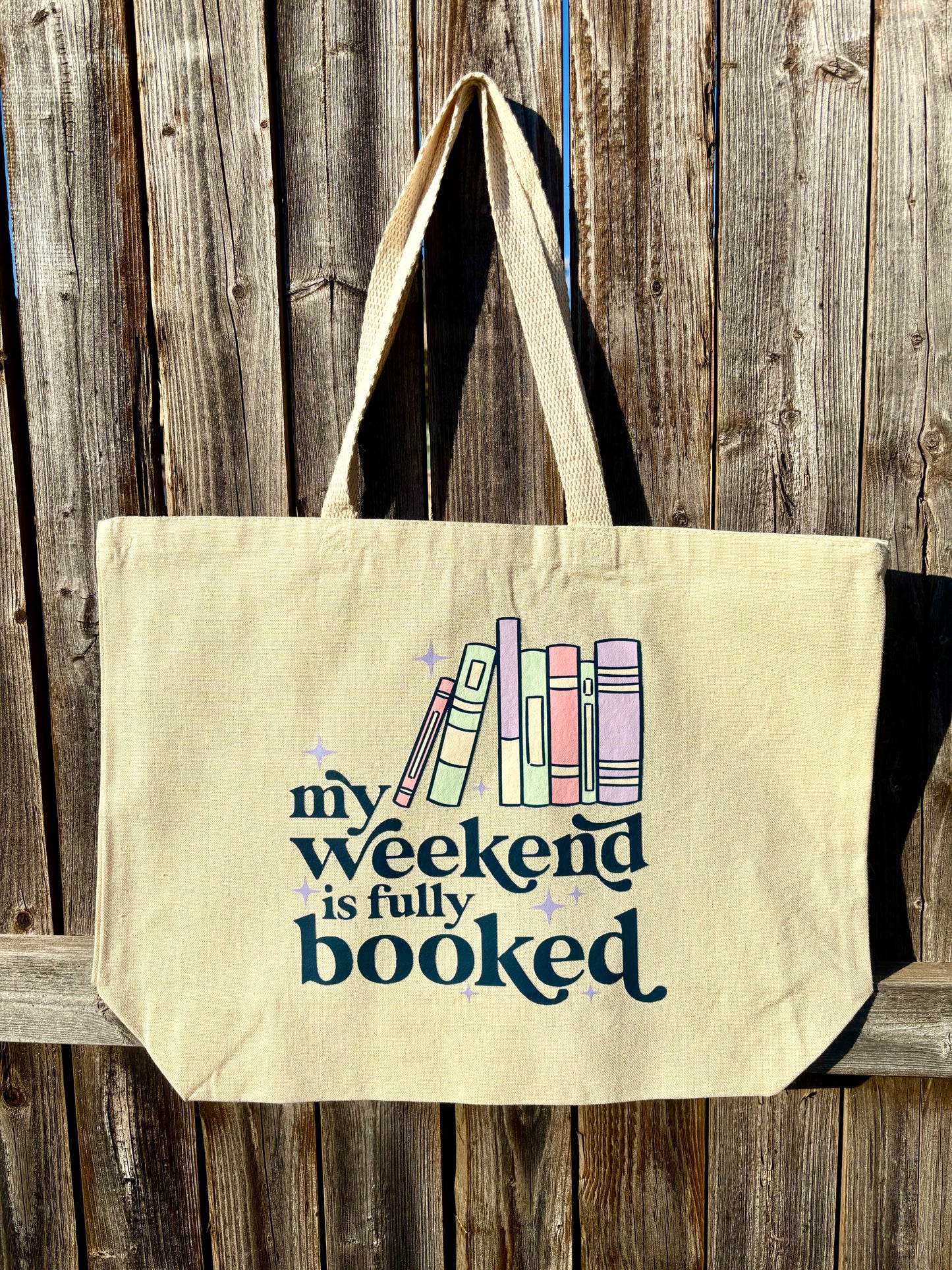 Cute Canvas Tote Bags Book Reader Tote My Weekend is Booked