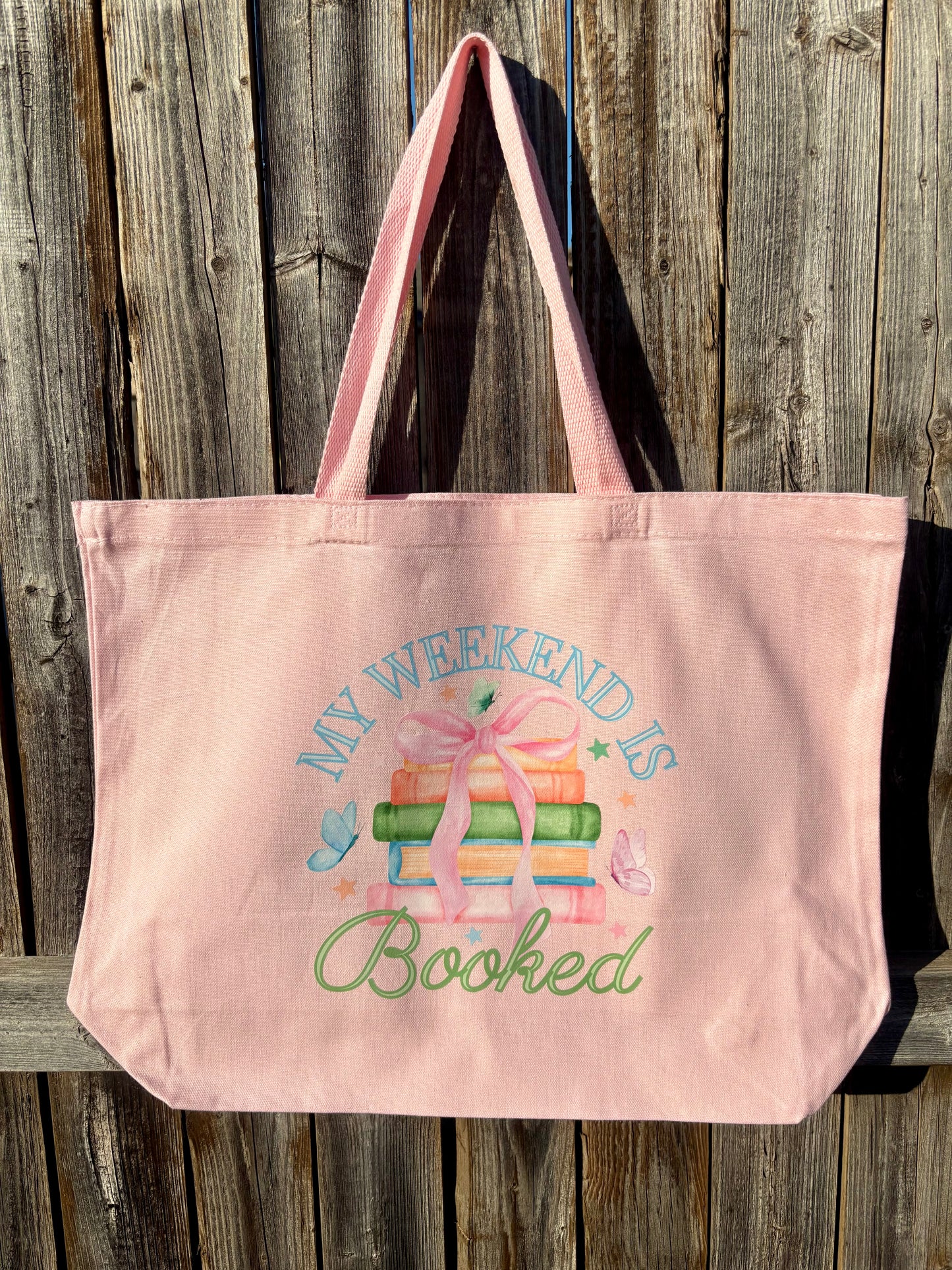 Cute Canvas Tote Bags Book Reader Tote My Weekend is Booked