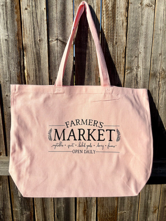 Pink Tote Bags Pink Farmers Market Tote Bag