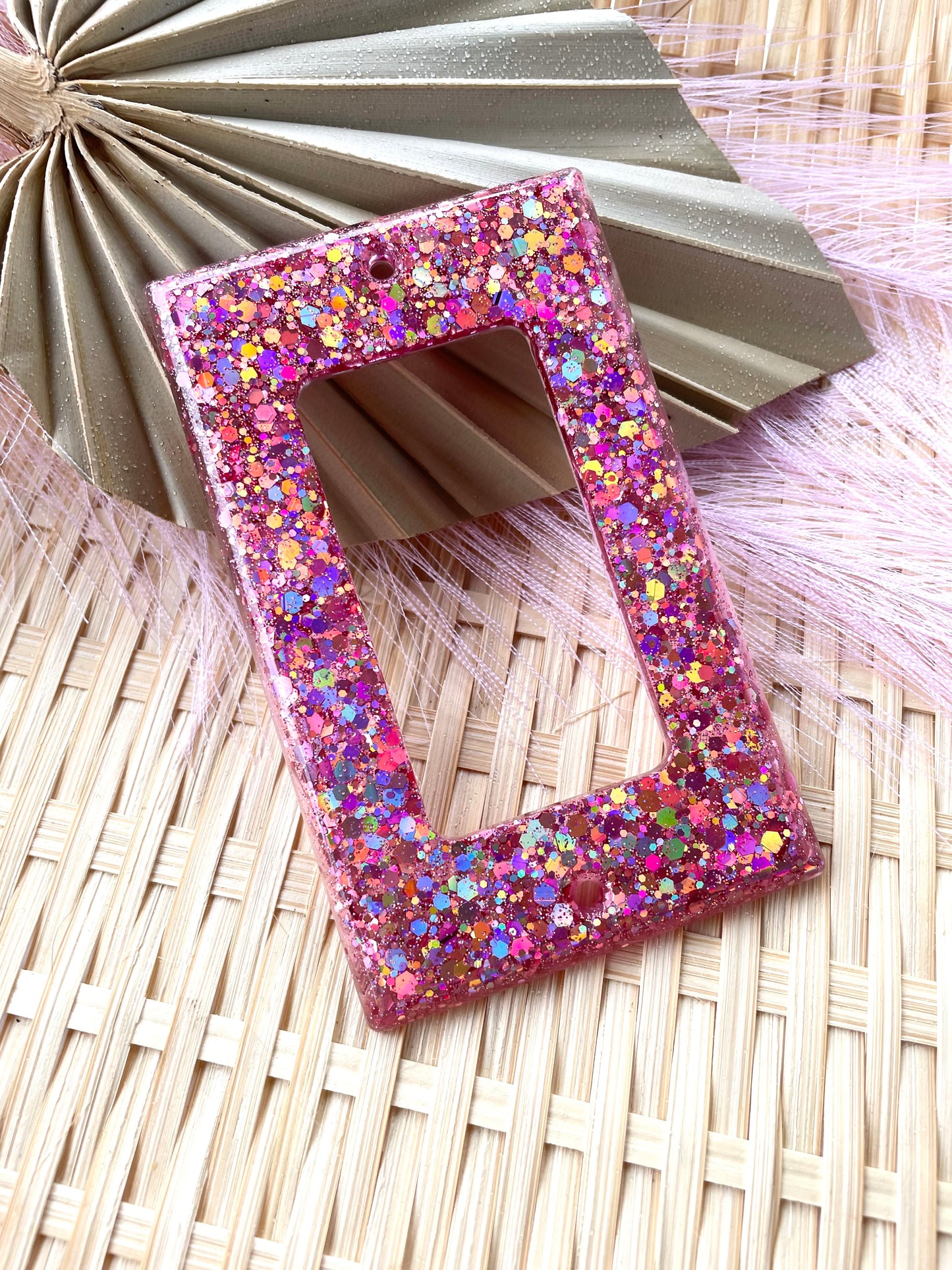 Light Switch Cover Glitter Pink