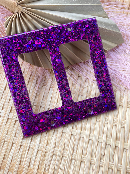 Light Switch Cover Glitter Purple