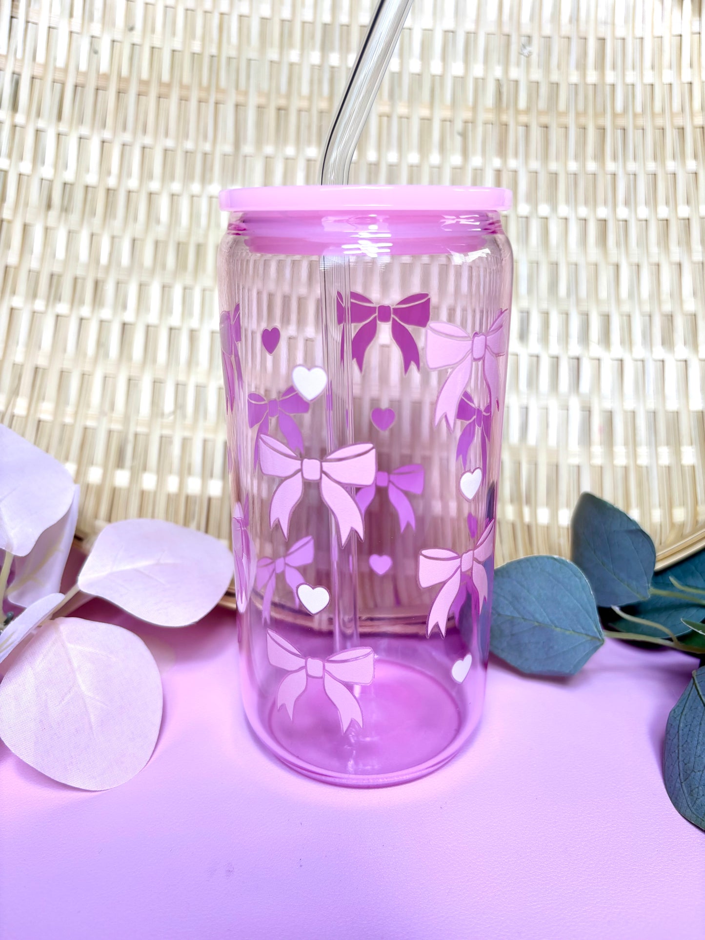 Cute Bow Glass Cup
