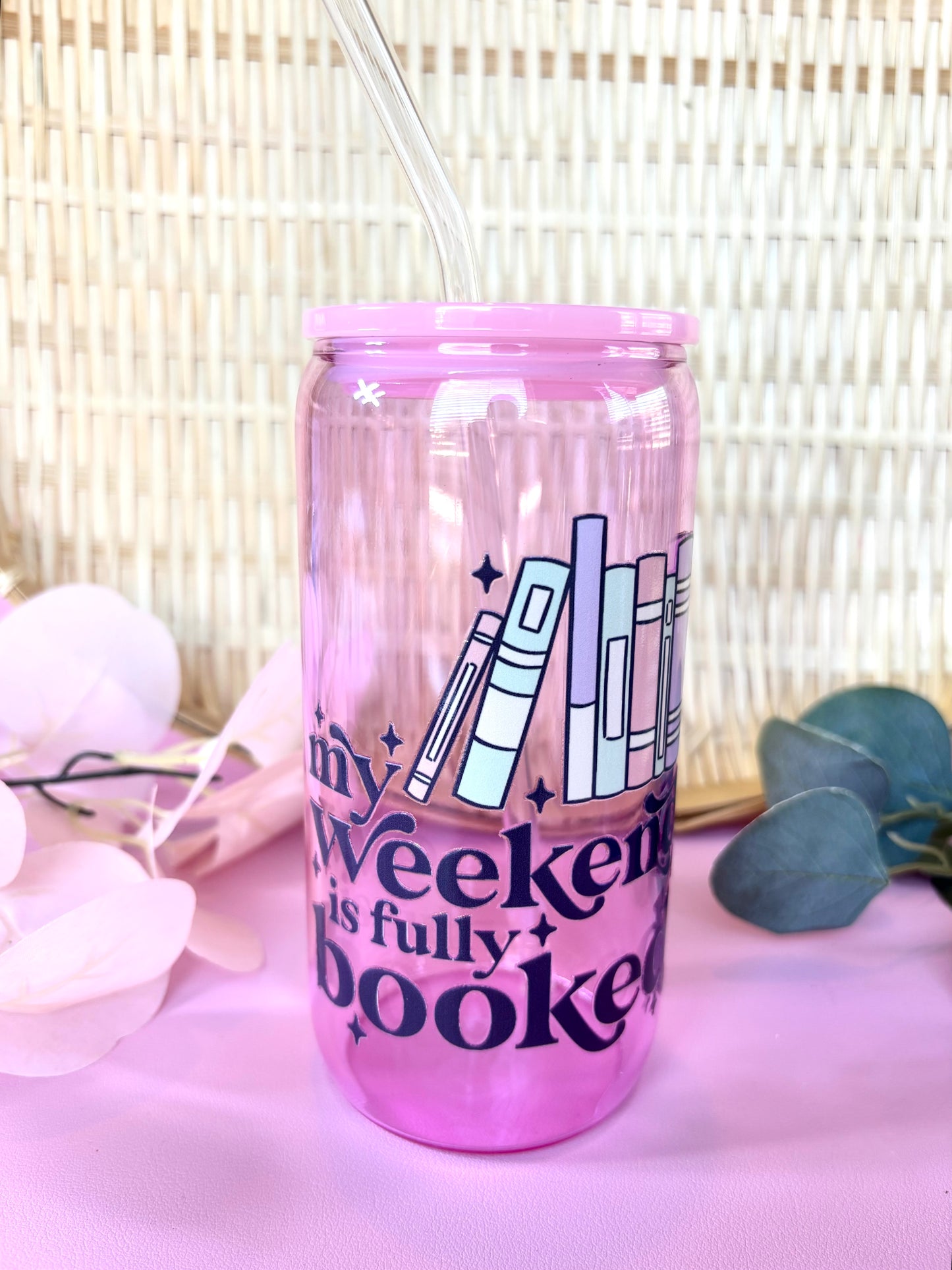 Cute Glass Cups with Designs My Weekend is Fully Booked