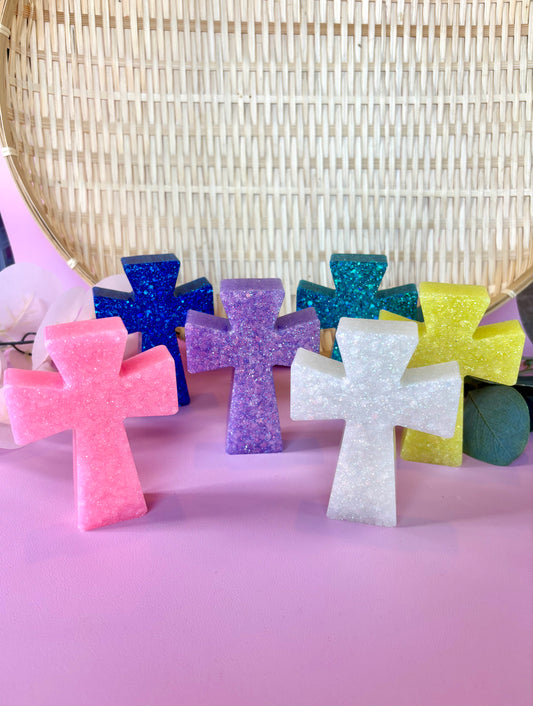 Handmade Glitter Cross Small