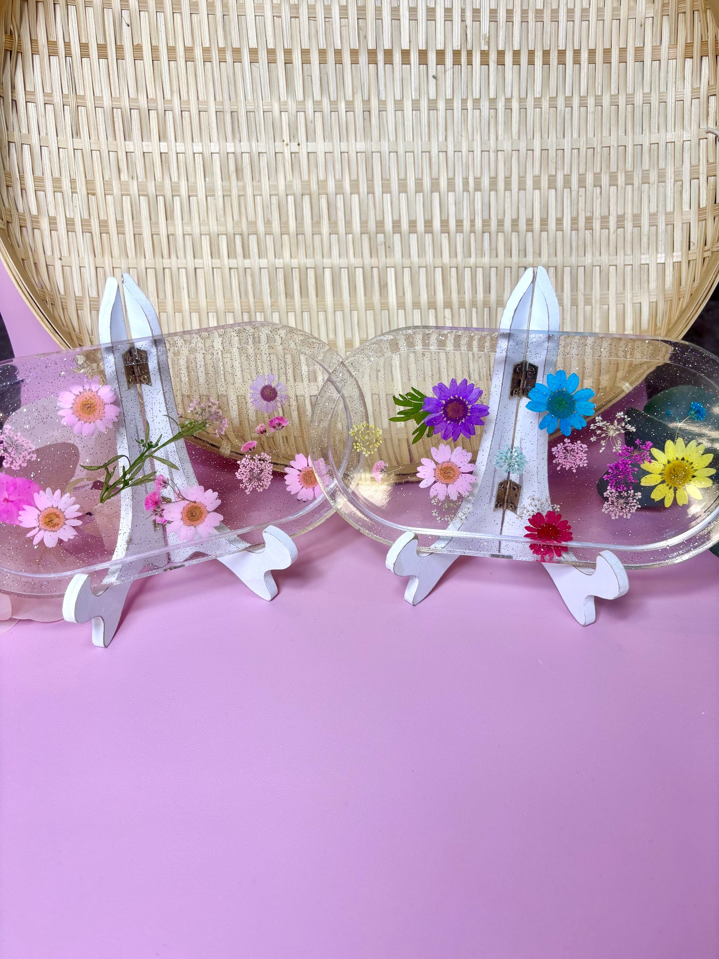 Handmade Flower Trinket Tray Room Decor
