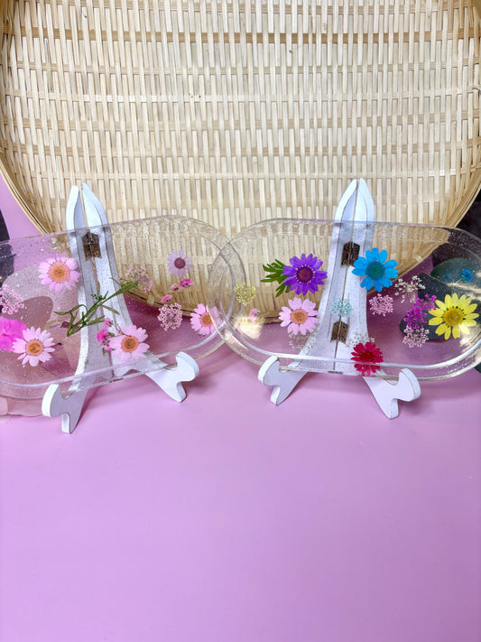 Handmade Flower Trinket Tray Room Decor