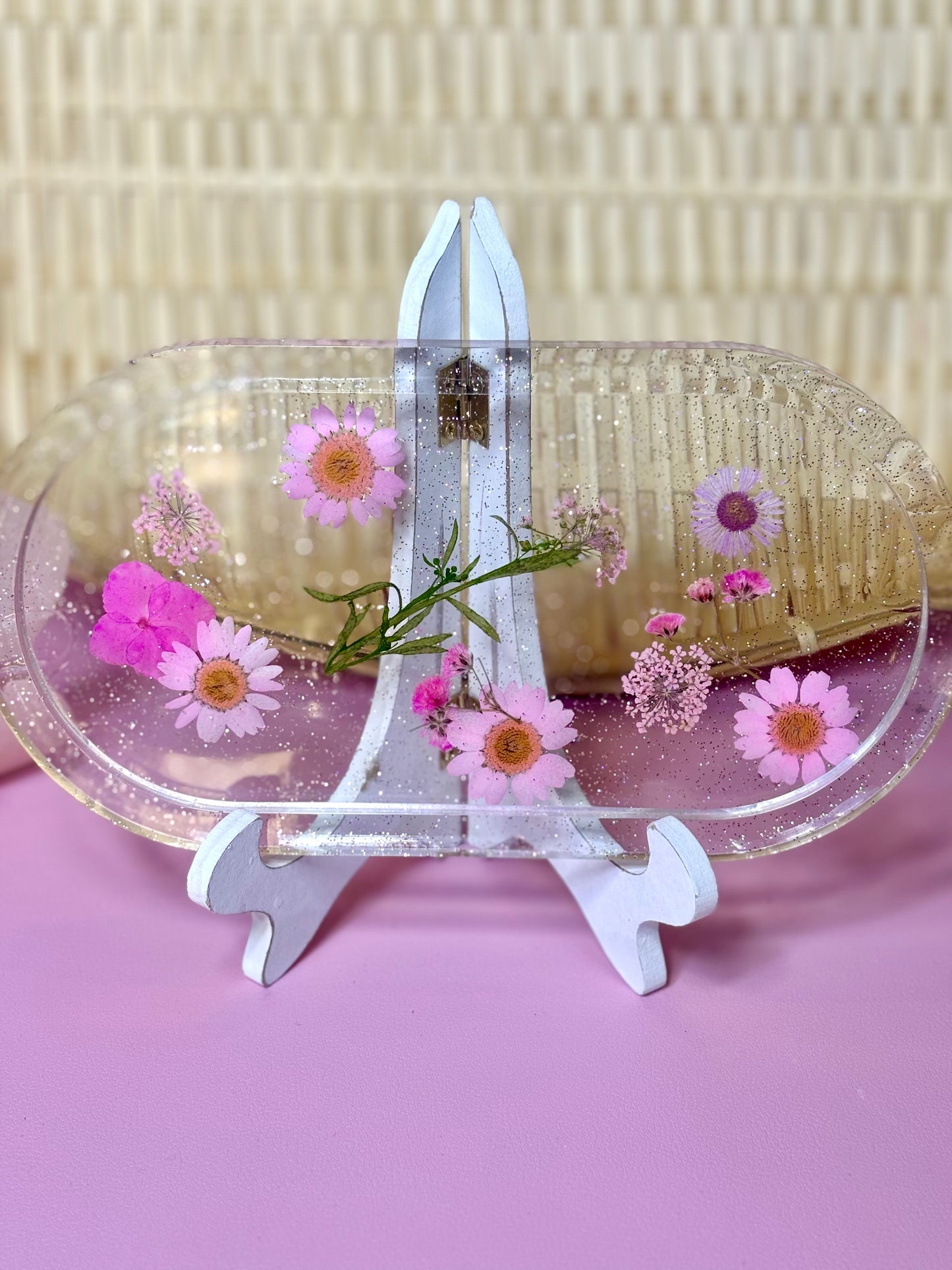 Handmade Flower Trinket Tray Room Decor