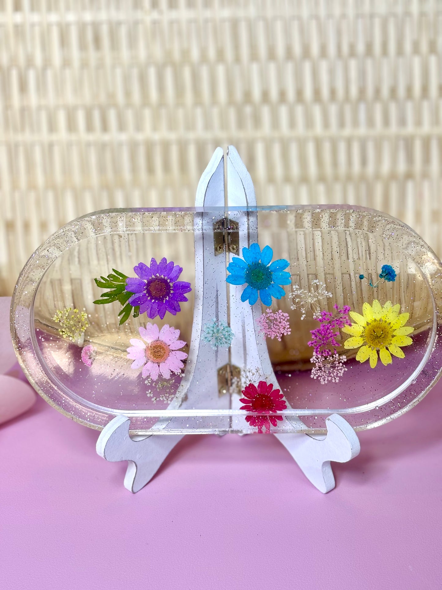 Handmade Flower Trinket Tray Room Decor