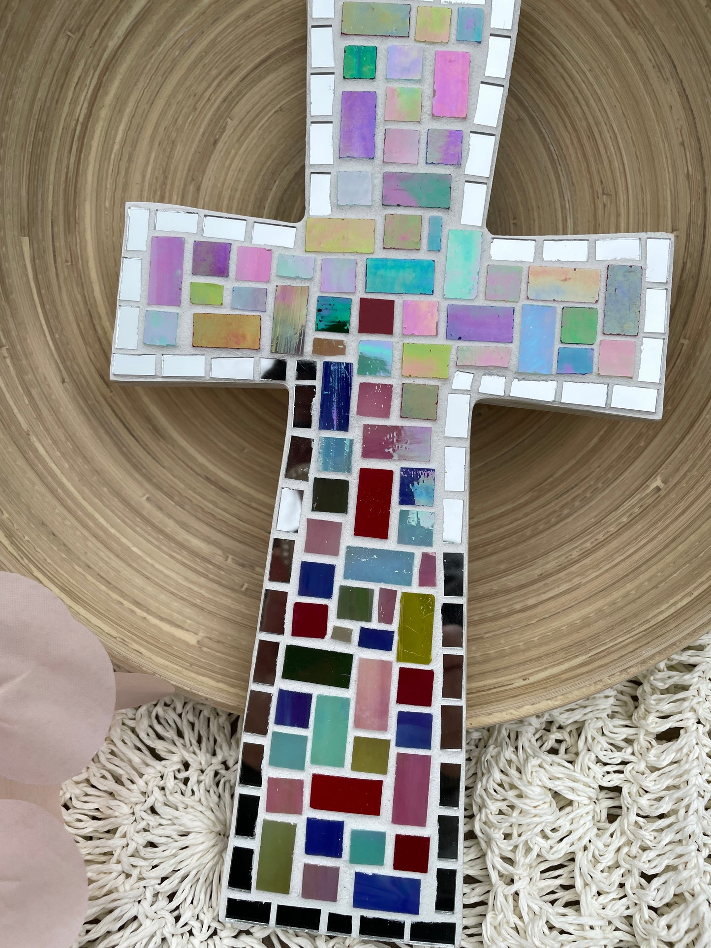 Mosaic Cross Handmade Religious Decor