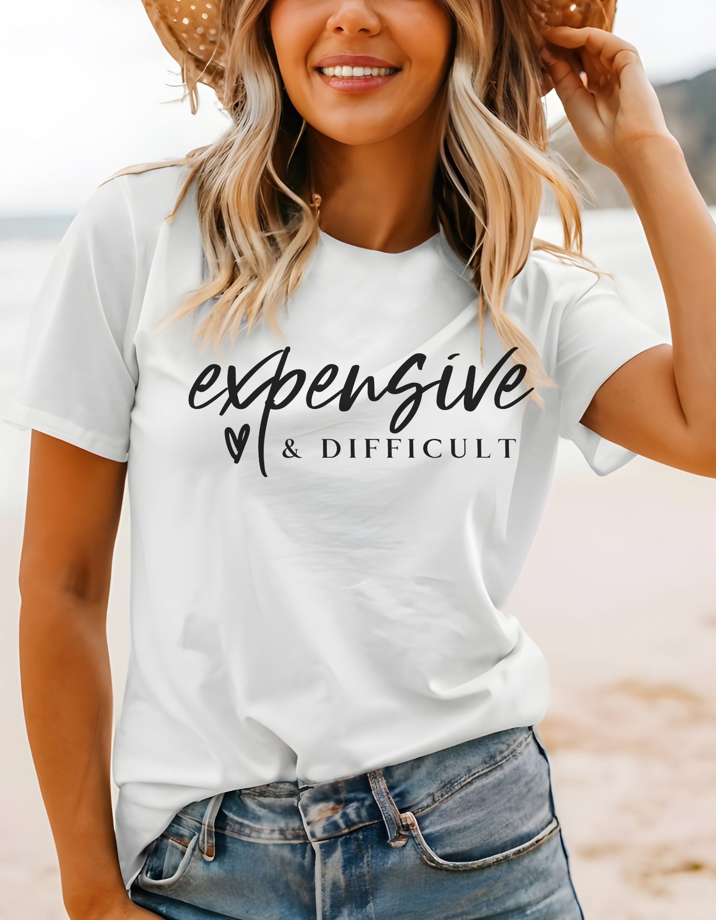 Graphic Womens Tshirt Expensive and Difficult Tee